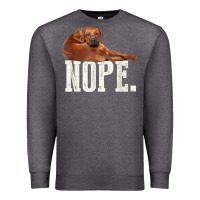 Charcoal Heather nope lazy rhodesian ridgeback t shirt dog lover gift tee Premium Sweatshirt - linhVisuals