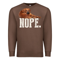 Chestnut nope lazy rhodesian ridgeback t shirt dog lover gift tee Premium Sweatshirt - linhVisuals
