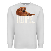 Dove Grey nope lazy rhodesian ridgeback t shirt dog lover gift tee Premium Sweatshirt - linhVisuals