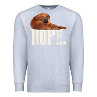 Heather Grey nope lazy rhodesian ridgeback t shirt dog lover gift tee Premium Sweatshirt - linhVisuals