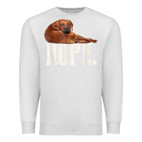 Oatmeal Heather nope lazy rhodesian ridgeback t shirt dog lover gift tee Premium Sweatshirt - linhVisuals