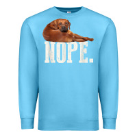 Ocean Blue nope lazy rhodesian ridgeback t shirt dog lover gift tee Premium Sweatshirt - linhVisuals
