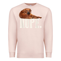 Pale Pink nope lazy rhodesian ridgeback t shirt dog lover gift tee Premium Sweatshirt - linhVisuals