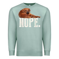 Seafoam nope lazy rhodesian ridgeback t shirt dog lover gift tee Premium Sweatshirt - linhVisuals