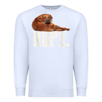 White nope lazy rhodesian ridgeback t shirt dog lover gift tee Premium Sweatshirt - linhVisuals