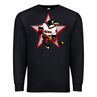 Black Red Penguin 1990's Russian Premium Sweatshirt - linhVisuals
