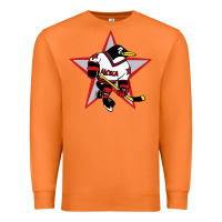 Carrot Red Penguin 1990's Russian Premium Sweatshirt - linhVisuals