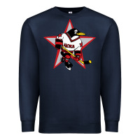 Navy Red Penguin 1990's Russian Premium Sweatshirt - linhVisuals