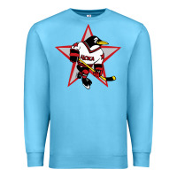 Ocean Blue Red Penguin 1990's Russian Premium Sweatshirt - linhVisuals