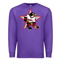 Purple Red Penguin 1990's Russian Premium Sweatshirt - linhVisuals