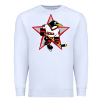 White Red Penguin 1990's Russian Premium Sweatshirt - linhVisuals