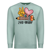 Seafoam peace love 2nd grade Premium Sweatshirt - JahusDesignShop