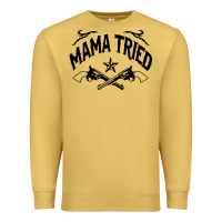 Antique Gold mama tried guns Premium Sweatshirt - linhVisuals