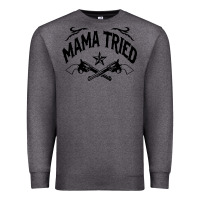 Charcoal Heather mama tried guns Premium Sweatshirt - linhVisuals