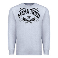 Heather Grey mama tried guns Premium Sweatshirt - linhVisuals
