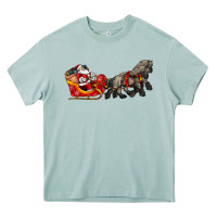 Arona santa riding his sleigh with gifts Heavy Core Tee - CowGirlArtShop