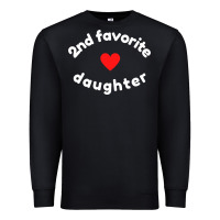 Black funny 2nd second child   daughter for 2nd favorite kid sweatshirt Premium Sweatshirt - linhVisuals