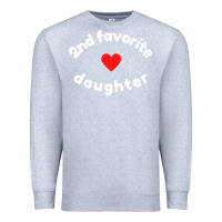 Heather Grey funny 2nd second child   daughter for 2nd favorite kid sweatshirt Premium Sweatshirt - linhVisuals