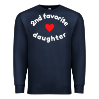Navy funny 2nd second child   daughter for 2nd favorite kid sweatshirt Premium Sweatshirt - linhVisuals
