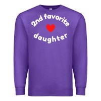 Purple funny 2nd second child   daughter for 2nd favorite kid sweatshirt Premium Sweatshirt - linhVisuals