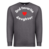 Charcoal Heather funny 2nd second child   daughter for 2nd favorite kid sweatshirt Premium Sweatshirt - linhVisuals