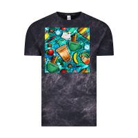 Cloud Black school boy coffe cup with camouflage seamless pattern bbs Vintage Tee - BundleAndBundleShop