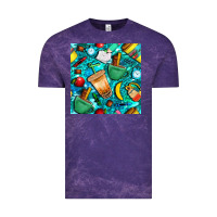 Cloud Purple school boy coffe cup with camouflage seamless pattern bbs Vintage Tee - BundleAndBundleShop