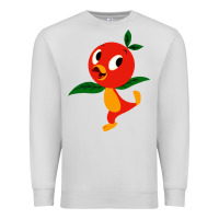 Dove Grey orange bird Premium Sweatshirt - linhVisuals