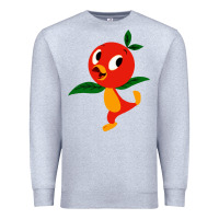 Heather Grey orange bird Premium Sweatshirt - linhVisuals