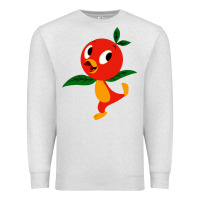 Oatmeal Heather orange bird Premium Sweatshirt - linhVisuals