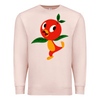 Pale Pink orange bird Premium Sweatshirt - linhVisuals