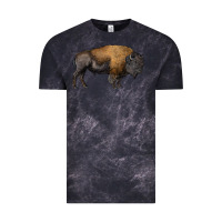 Cloud Black american bison body Vintage Tee - RanaPortraitStore