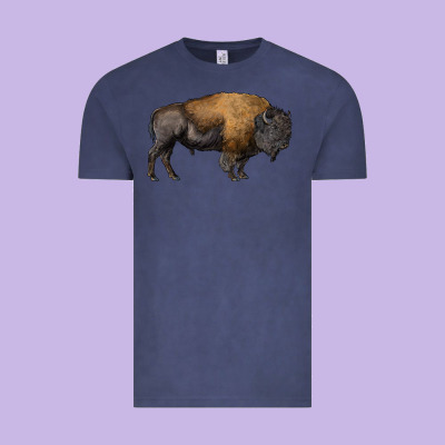 American Bison Body Vintage Tee Designed By Ranaportraitstore