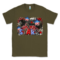 Army Green Oh my stars pig Classic Tee - CowGirlArtShop
