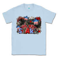 Dusty Blue Oh my stars pig Classic Tee - CowGirlArtShop