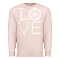 Pale Pink cycling t  shirt cycling cyclist t  shirt (1) Premium Sweatshirt - linhVisuals