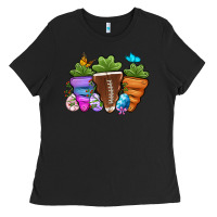 Black Football Easter sports carrots Ladies Tee - OliviaCreatesArt