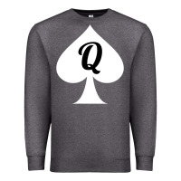 Charcoal Heather queen of spades clothes for women   qos tee t shirt Premium Sweatshirt - linhVisuals
