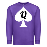 Purple queen of spades clothes for women   qos tee t shirt Premium Sweatshirt - linhVisuals