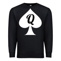 Black queen of spades clothes for women   qos tee t shirt Premium Sweatshirt - linhVisuals