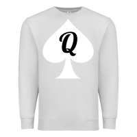 Dove Grey queen of spades clothes for women   qos tee t shirt Premium Sweatshirt - linhVisuals