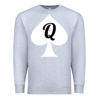 Heather Grey queen of spades clothes for women   qos tee t shirt Premium Sweatshirt - linhVisuals