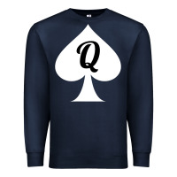 Navy queen of spades clothes for women   qos tee t shirt Premium Sweatshirt - linhVisuals