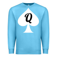 Ocean Blue queen of spades clothes for women   qos tee t shirt Premium Sweatshirt - linhVisuals
