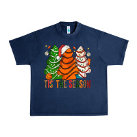 Navy Tis' The Season Basketball Christmas Cakes Urban Heavy Tee - BundleAndBundleShop