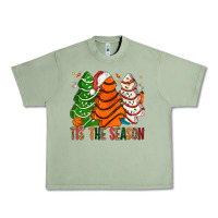 Oil Green Tis' The Season Basketball Christmas Cakes Urban Heavy Tee - BundleAndBundleShop