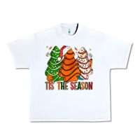 White Tis' The Season Basketball Christmas Cakes Urban Heavy Tee - BundleAndBundleShop