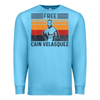Ocean Blue free cain velasquez vintage t shirt Premium Sweatshirt - linhVisuals