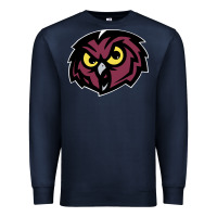 Navy temple owls Premium Sweatshirt - linhVisuals
