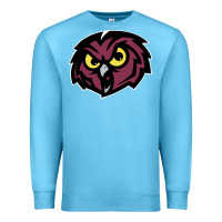 Ocean Blue temple owls Premium Sweatshirt - linhVisuals